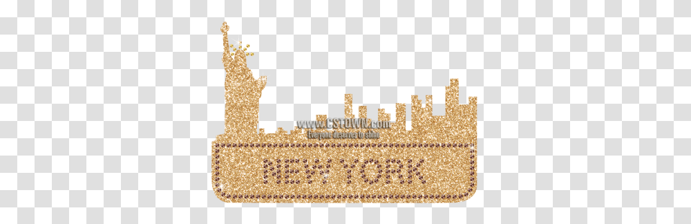 New York City Silhouette Iron Cstown Tiara, Rug, Gold, Architecture, Building Transparent Png