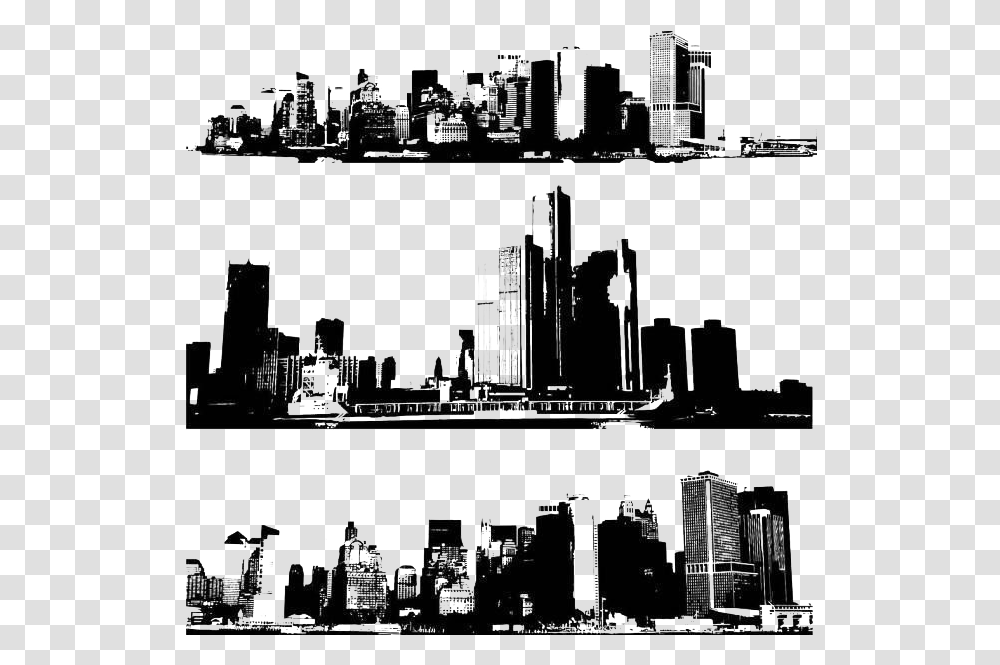 New York City Skyline City Vector, Metropolis, Urban, Building, Refinery Transparent Png