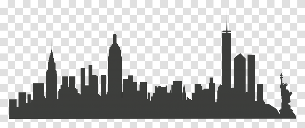 New York City Skyline Clip Art New York City Skyline Clipart, Outdoors, Nature, Text, Silhouette Transparent Png