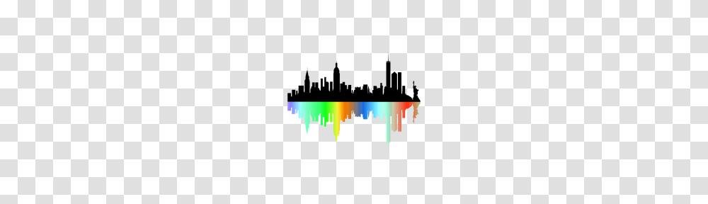 New York City Skyline Colorful Design, Crowd Transparent Png