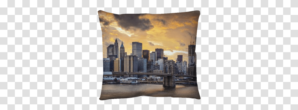 New York City Skyline Pillow Cover • Pixers We Live To Change Decorative, Urban, Building, High Rise, Metropolis Transparent Png