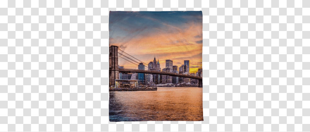 New York City Skyline Plush Blanket • Pixers We Live To Change East Coast Usa, Building, Urban, Bridge, Metropolis Transparent Png