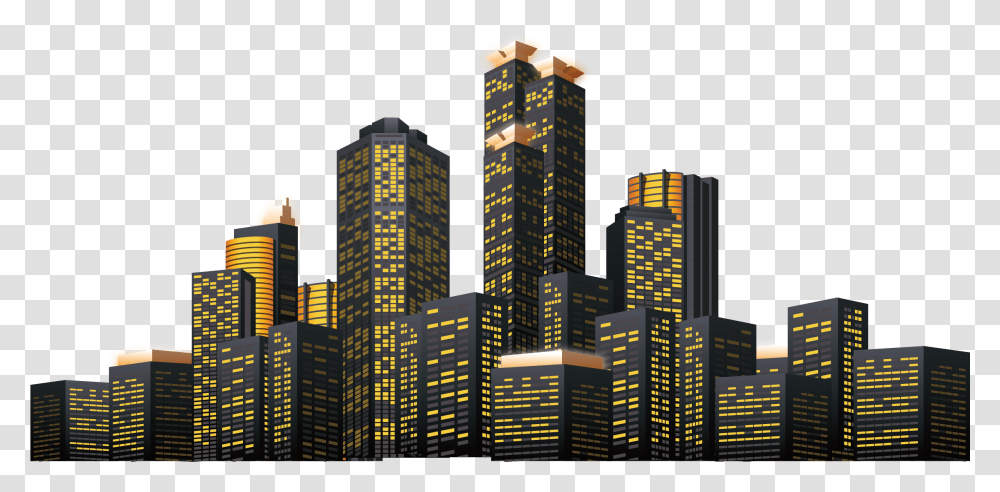 New York City Skyline Royalty Free Illustration City Night Vector, Office Building, High Rise, Urban, Town Transparent Png