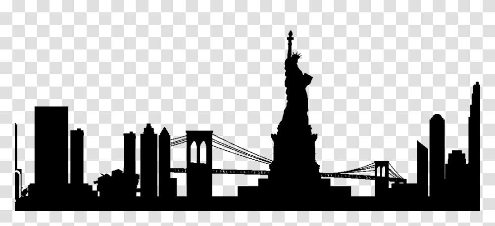 New York City Skyline, Silhouette, Building, Spire, Tower Transparent Png