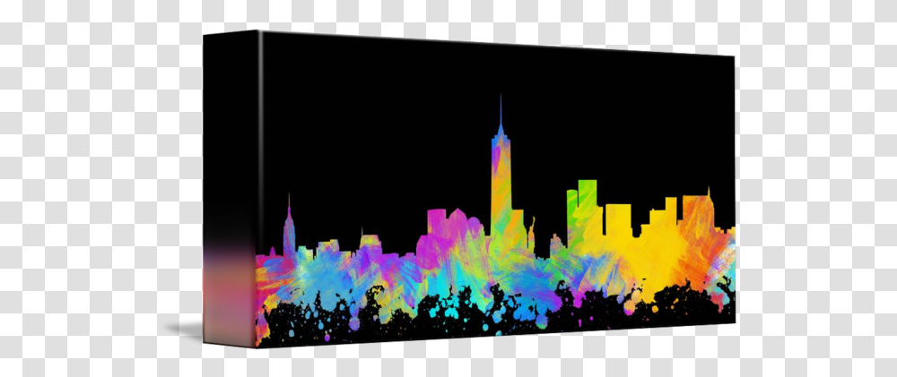 New York City Skyline Silhouette Ii Skyline, Lighting, Graphics, Art, Purple Transparent Png