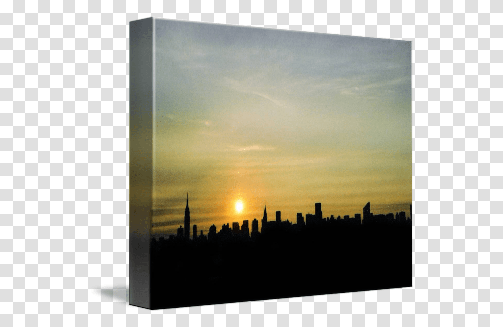 New York City Skyline Sunrise, Nature, Outdoors, Sunset, Sunlight Transparent Png