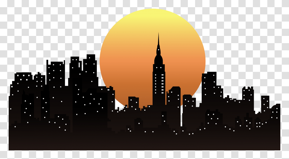 New York City Skyline Vector, Outdoors, Nature, Urban, Panoramic Transparent Png