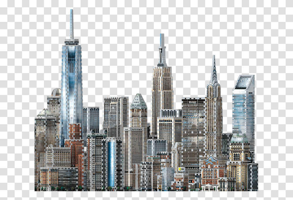 New York Collection Wrebbit 3d Puzzle New York, High Rise, City, Urban, Building Transparent Png