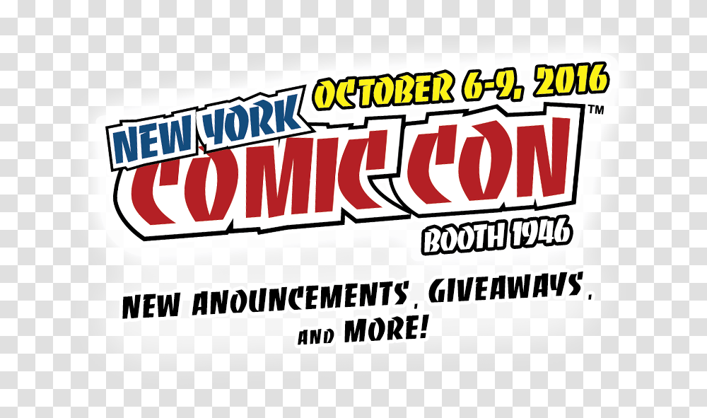 New York Comic Con, Advertisement, Word, Poster, Flyer Transparent Png