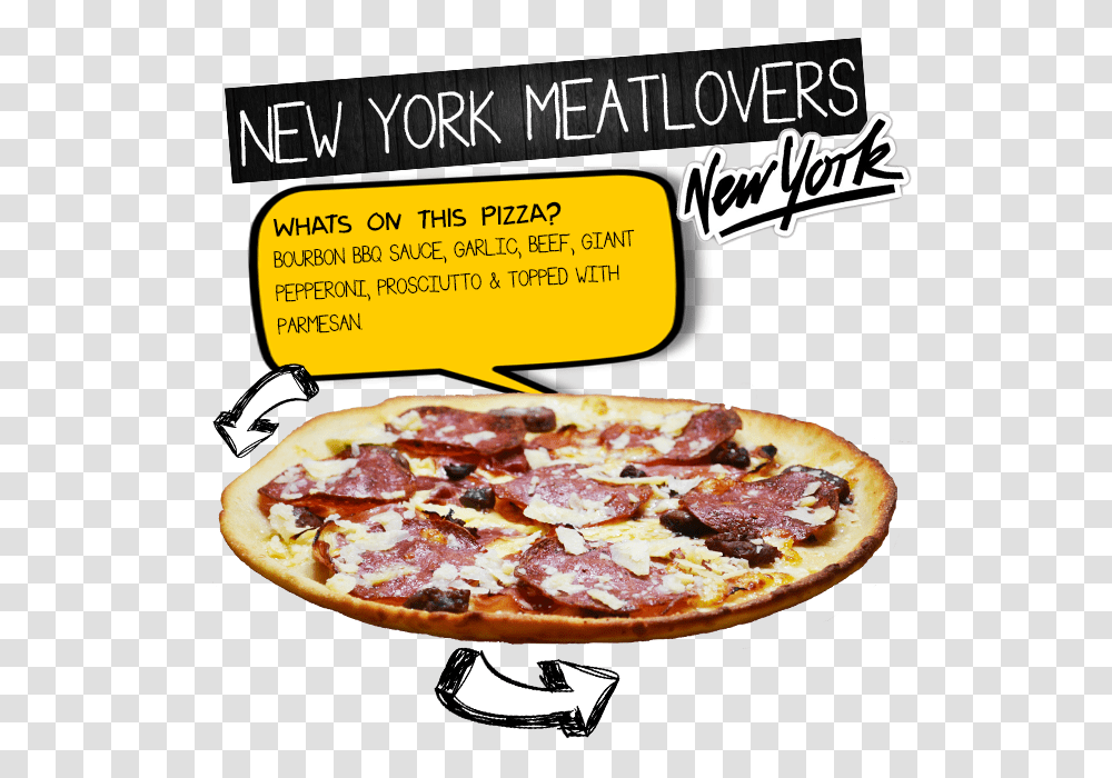 New York Cut Pizzas, Food, Pork, Poster, Advertisement Transparent Png