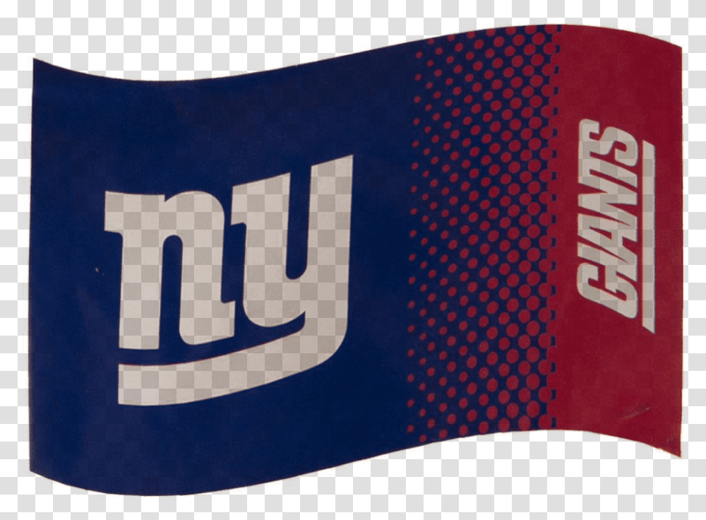 New York Giants Large Nfl Logo Fade Flag Bst New York Giants, Text, Word, Symbol, Food Transparent Png