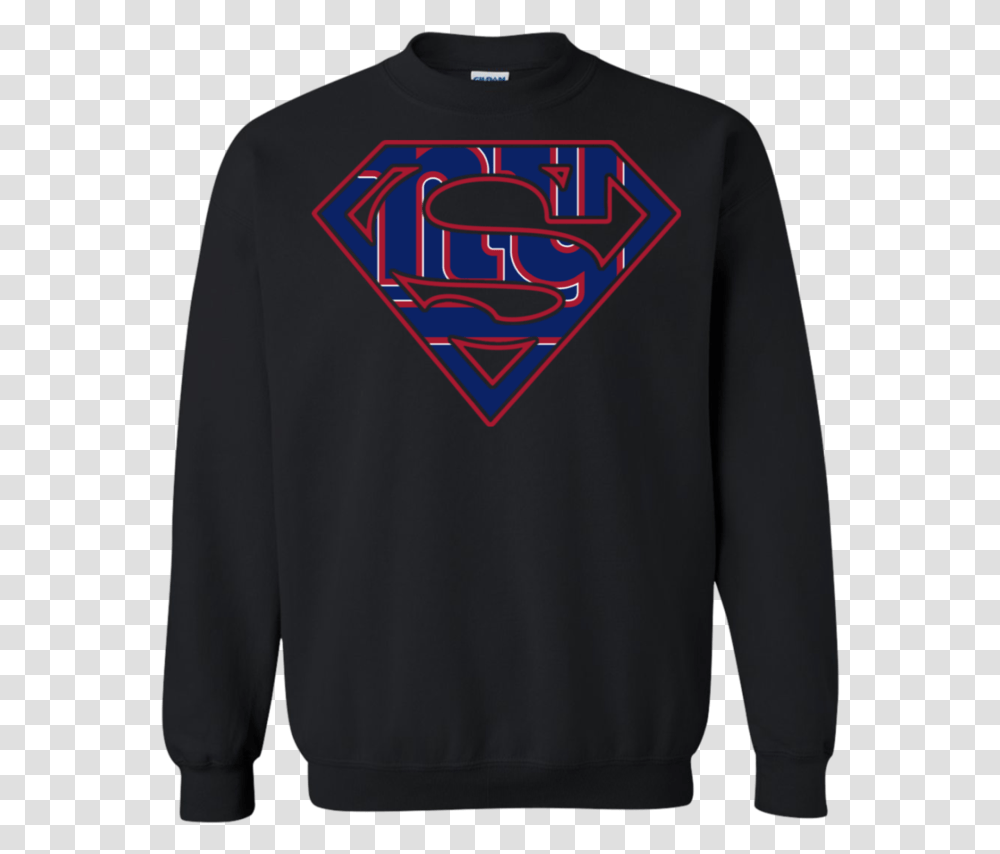 New York Giants Superman Logo Ugly Sweater Of Elements, Clothing, Apparel, Sweatshirt, Sleeve Transparent Png