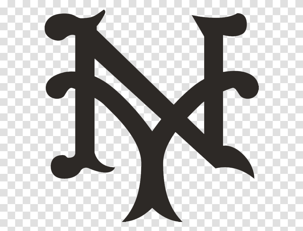 New York Knickerbockers Baseball New York Giants Logo Baseball, Axe, Tool, Cross, Symbol Transparent Png