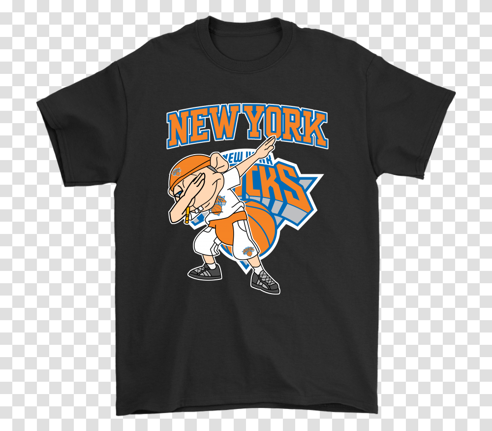 New York Knicks Jeffy Dabbing Super Mario Logan Basketball Existential Comics T Shirt, Apparel, T-Shirt, Person Transparent Png