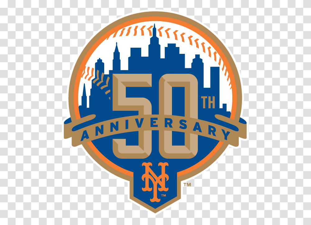 New York Mets 50 Anniversary New York Mets, Logo, Trademark Transparent Png