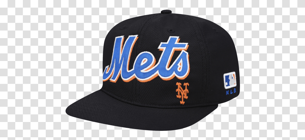 New York Mets Classic Cursive Flat Visor Baseball Cap, Apparel, Hat Transparent Png