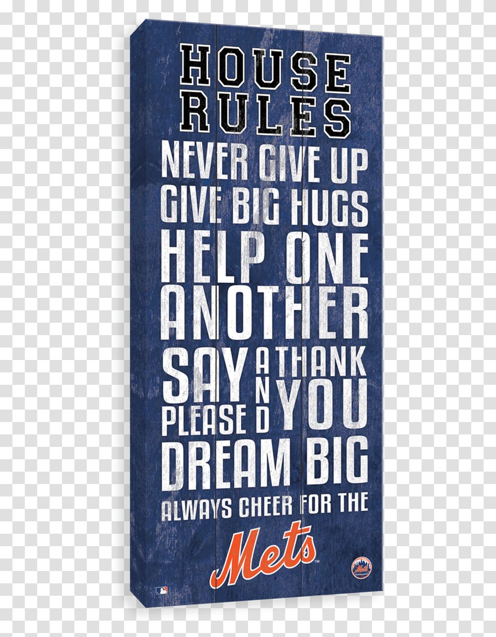 New York Mets House Rules Book Cover, Word, Label, Alphabet Transparent Png