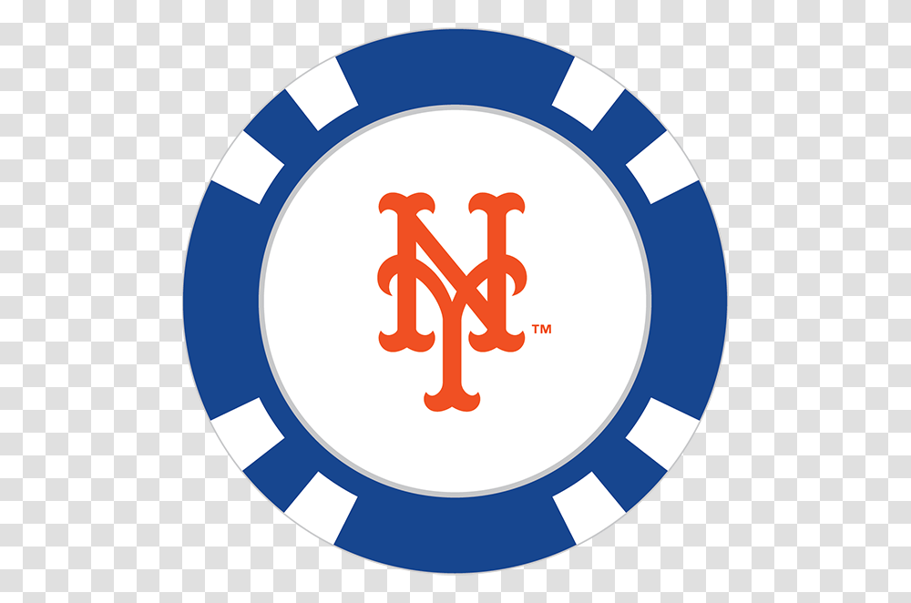New York Mets Poker Chip Ball Marker, Logo, Trademark, Word Transparent Png