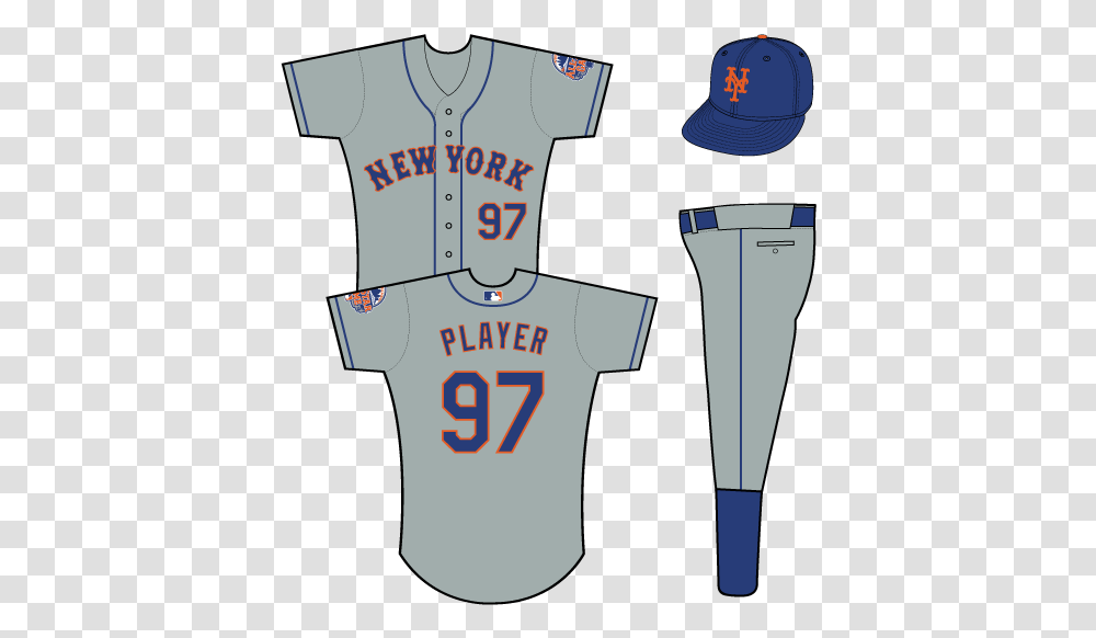 New York Mets Road Uniform National League Nl Chris New York Yankees Road Uniforms, Clothing, Apparel, Shirt, Hat Transparent Png