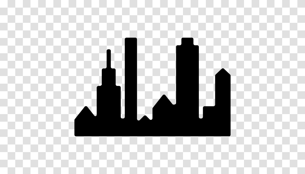 New York Panoramic Buildings Silhouette Icon, Gray, World Of Warcraft Transparent Png
