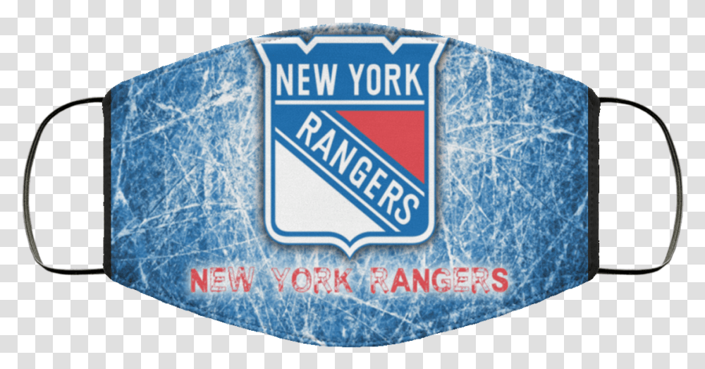 New York Rangers Logo Cloth Face Mask, Label, Text, Sticker, Symbol Transparent Png