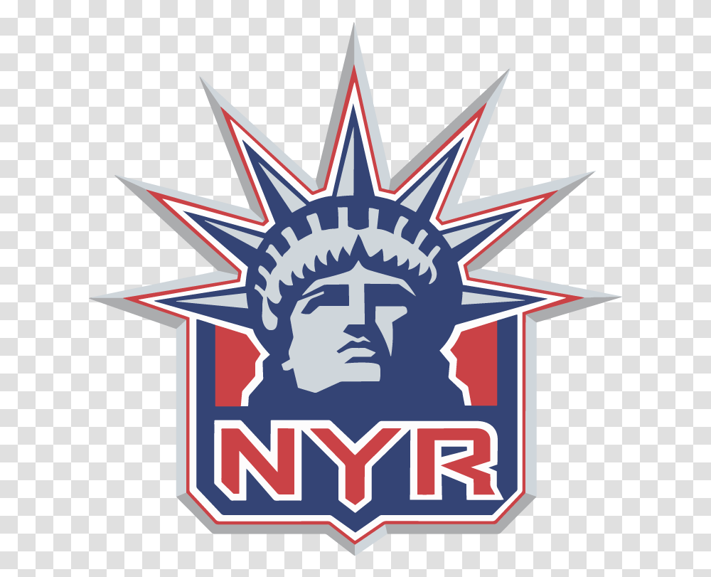 New York Rangers Logo Vector 1996 New York Rangers Logo, Star Symbol, Trademark, Emblem Transparent Png