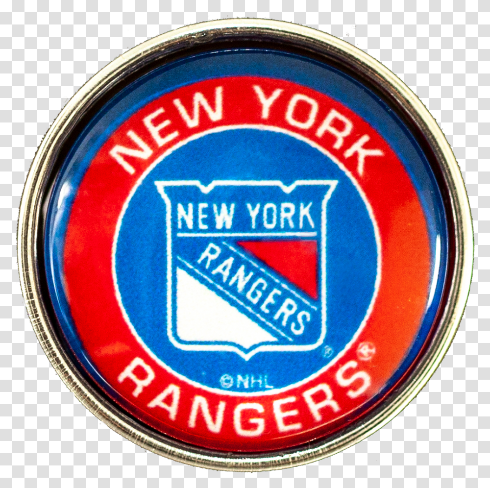 New York Rangers Nhl Hockey Snap Charm Tropicaltrinkets Logo, Label, Text, Symbol, Trademark Transparent Png