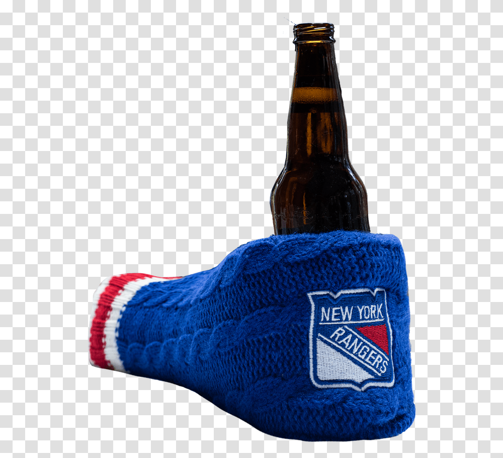 New York Rangers Nhl Koozie Glass Bottle, Beer, Alcohol, Beverage, Drink Transparent Png
