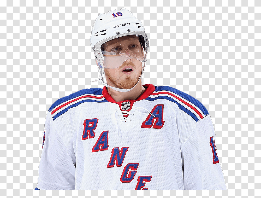 New York Rangers Puckmarks New York Rangers Jersey, Clothing, Helmet, Person, People Transparent Png
