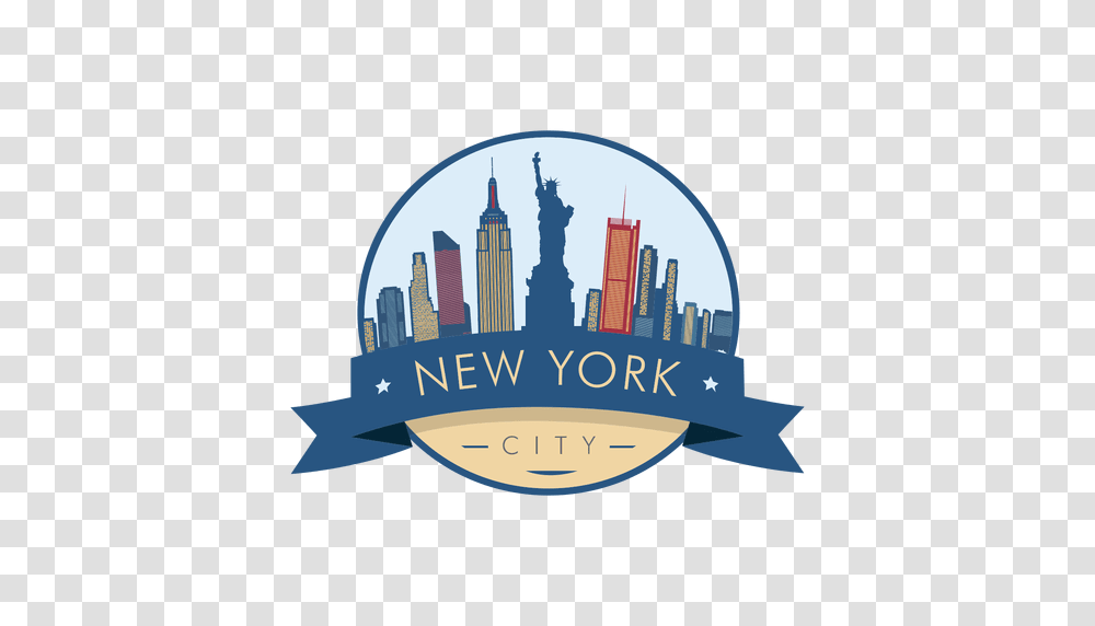 New York Skyline Badge, Poster, Advertisement Transparent Png