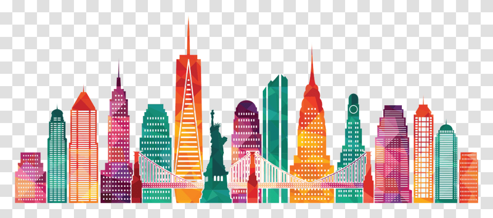 New York Skyline, City, Urban, Building, High Rise Transparent Png