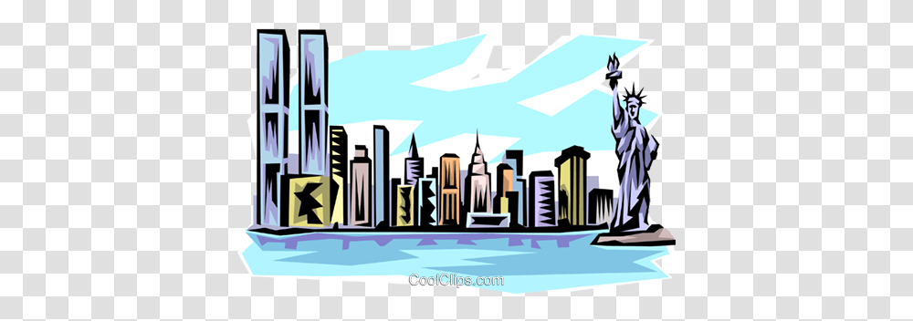 New York Skyline Royalty Free Vector New York Skyline Clip Art, Metropolis, City, Urban, Building Transparent Png