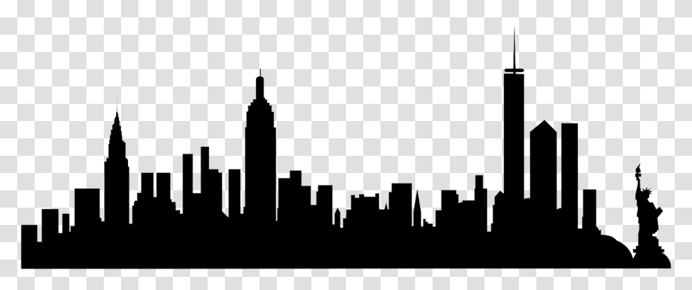 New York Skyline Silhouette, Plot, Weapon, Weaponry Transparent Png