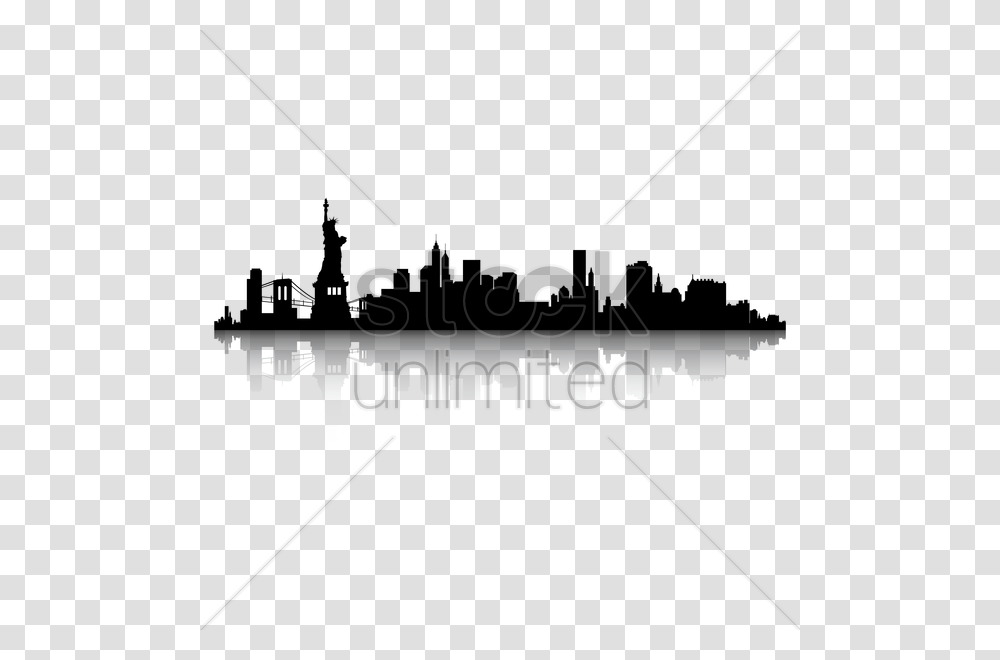 New York Skyline Silhouette Vector Image, Urban, Outdoors, Triangle Transparent Png