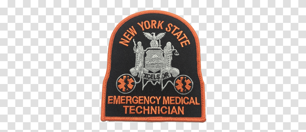 New York State Emt Patch Blackorange Label, Logo, Symbol, Trademark, Rug Transparent Png