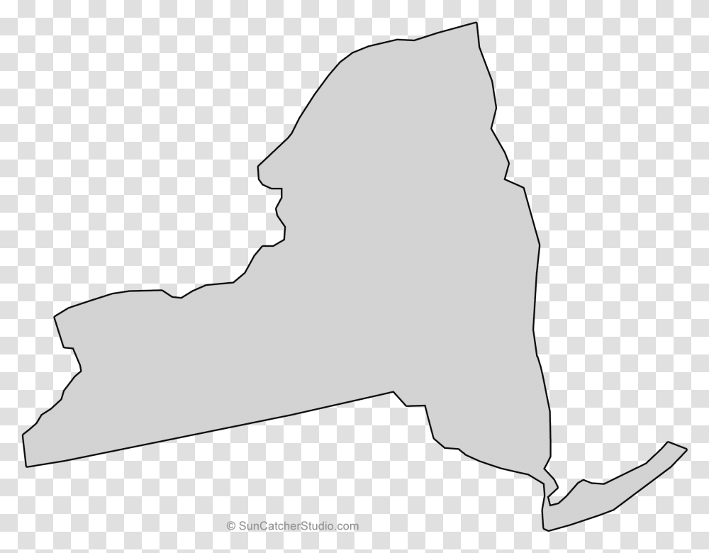 New York State Outline New York, Silhouette, Person, Photography Transparent Png