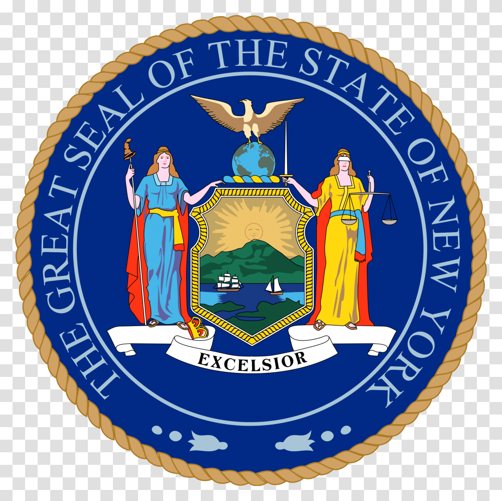 New York State Seal, Logo, Trademark, Badge Transparent Png