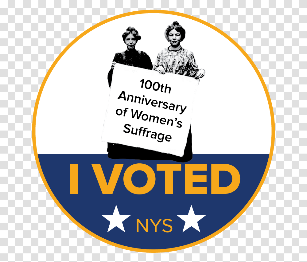 New York State Voted 100 Years Women, Person, Label, Word Transparent Png