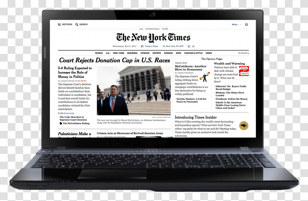 New York Times Digital Subscription Ny Times E Edition, Pc, Computer, Electronics, Laptop Transparent Png