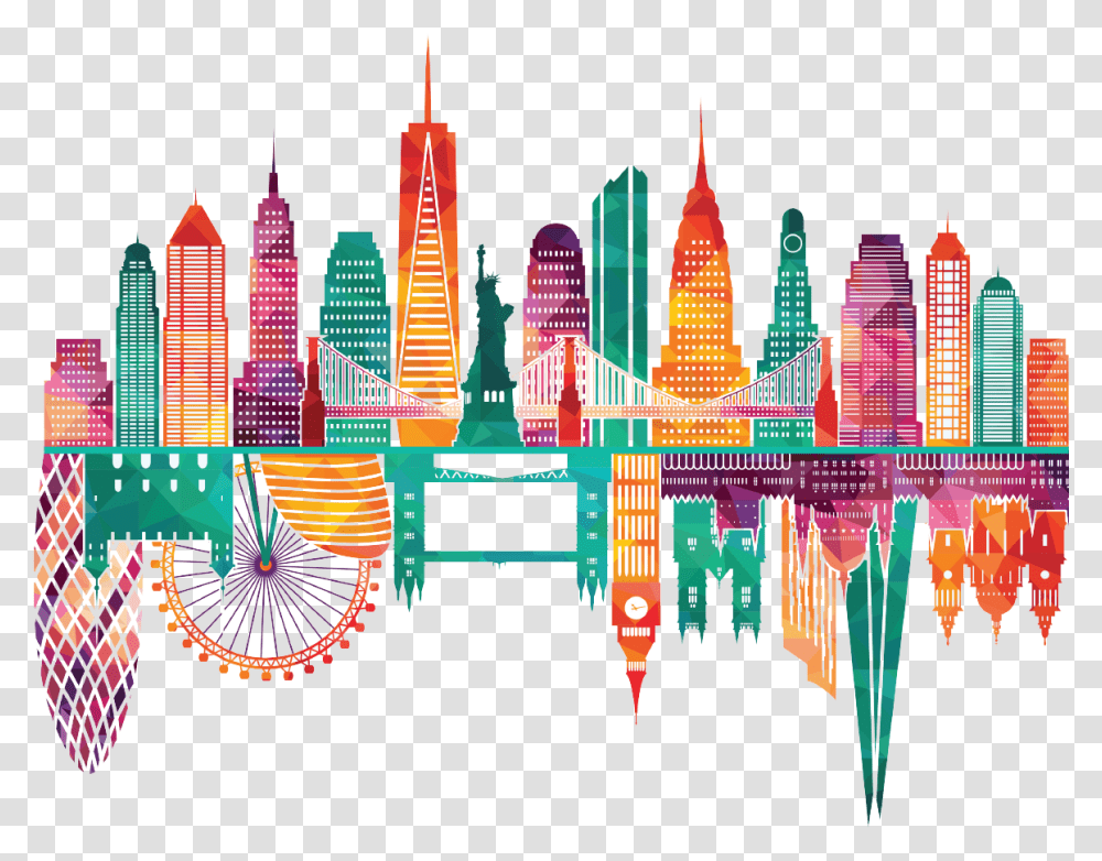 New York Vs London Where Do You Get The Best Bang For Your New York Vector Illustrator, Urban, Pac Man, Art, Electronics Transparent Png