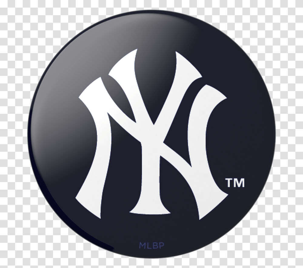 New York Yankees Logo Amusement New York Yankees Popsocket, Symbol, Trademark, Text, Emblem Transparent Png