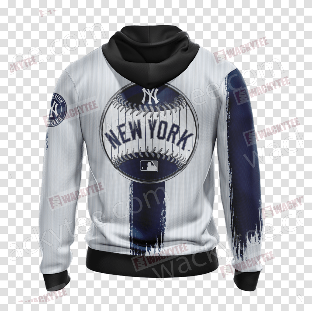 New York Yankees Logo Zip Up Hoodie Major League Baseball Logo, Clothing, Apparel, Jacket, Coat Transparent Png
