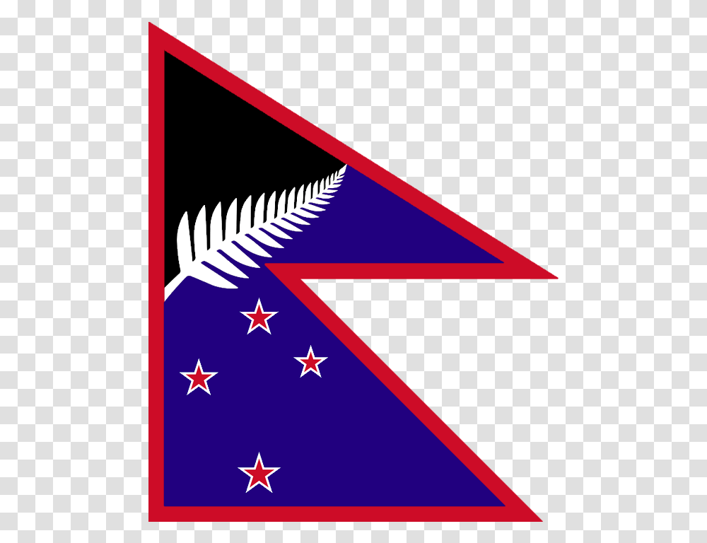 New Zealand Flag In The Style Of Nepal New Zealand Flag New, Symbol, Star Symbol Transparent Png