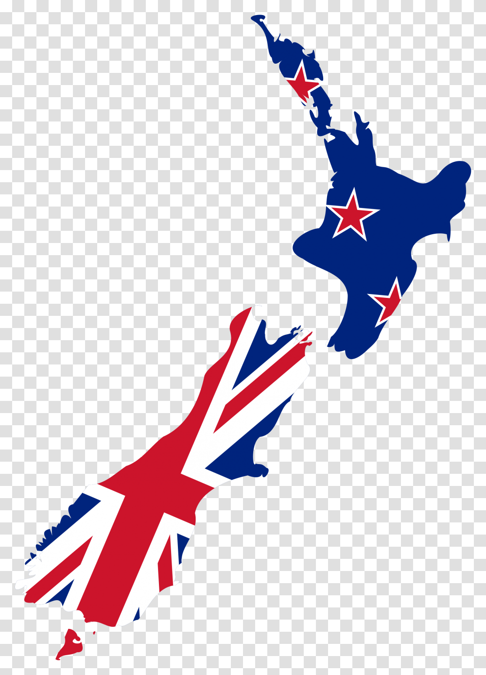 New Zealand Flag Map, Star Symbol, Person, Human Transparent Png