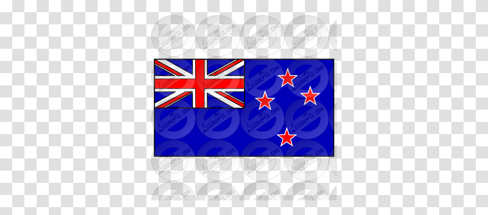 New Zealand Flag Picture For Classroom Therapy Use Great Australia New Zealand Union, Symbol, Text, Star Symbol, Poster Transparent Png