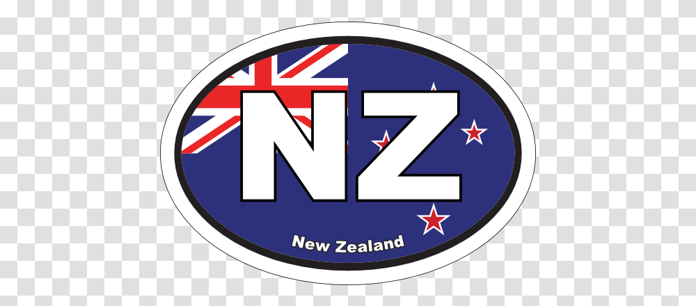 New Zealand Nz Flag Oval Sticker New Zealand Flag, Label, Text, First Aid, Symbol Transparent Png
