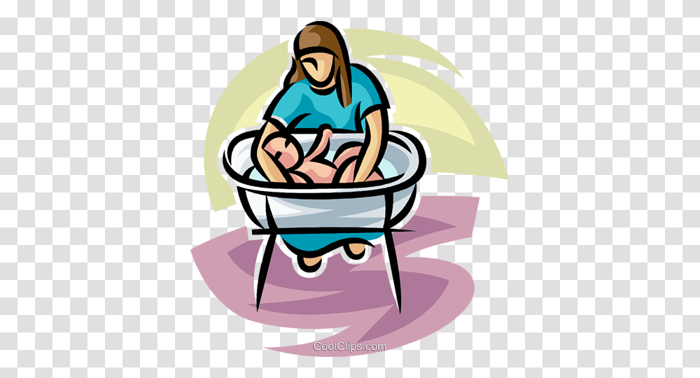 Newborn Baby Having A Bath Royalty Free Vector Clip Art, Tub, Outdoors, Bathtub, Photography Transparent Png