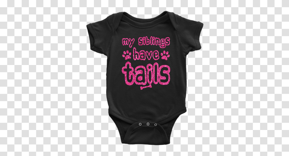 Newborn Baby Shower Funny My Siblings Have Tails Pink Glitter, Apparel, T-Shirt, Sleeve Transparent Png