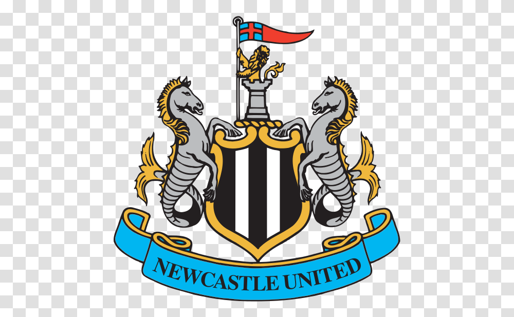 Newcastle United Logo, Emblem, Trademark, Leisure Activities Transparent Png