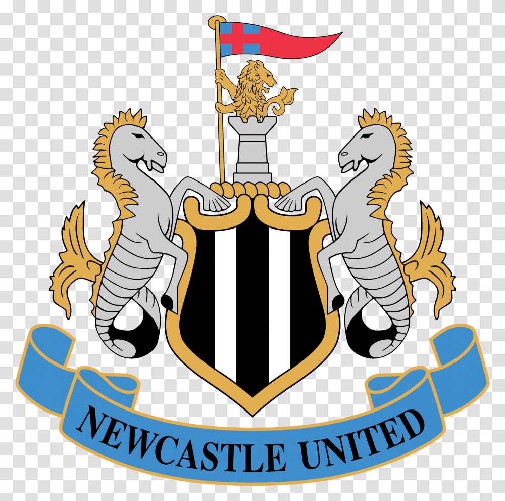 Newcastle Utd Nufc Football Club Metal Pin Badge Shield Newcastle United Logo, Symbol, Emblem, Trademark, Poster Transparent Png